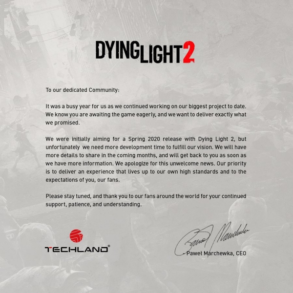 Вслед за Cyberpunk 2077 — Dying Light 2 не выйдет этой весной