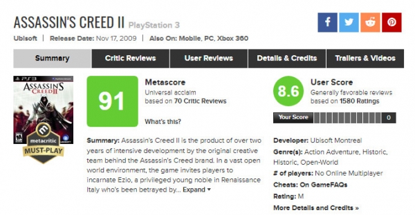 Ubisoft раздаст лучшую часть Assassin’s Creed бесплатно и навсегда