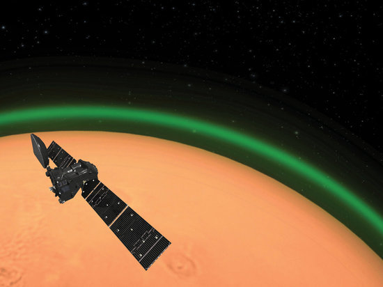 В атмосфере Марса зафиксировано зеленое свечение