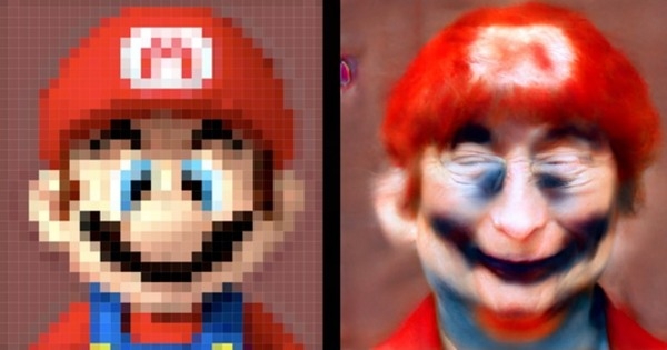 Нейросеть превратила пиксельные лица Марио и Какодемона в реалистичные. Вышло пугающе